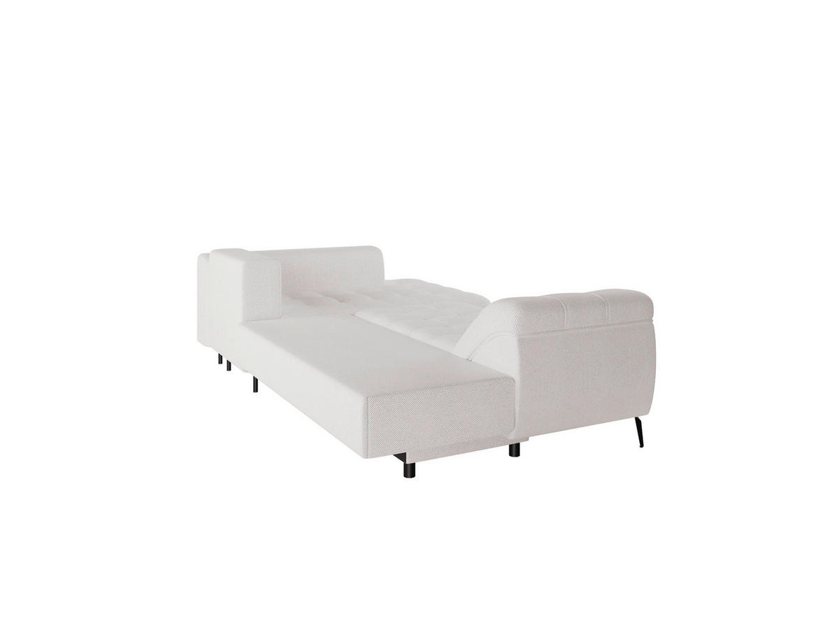 Ecksofa inkl. Funktionen in Webstoff Beige  - Beige/Schwarz, Modern, Textil/Metall (276/177cm)