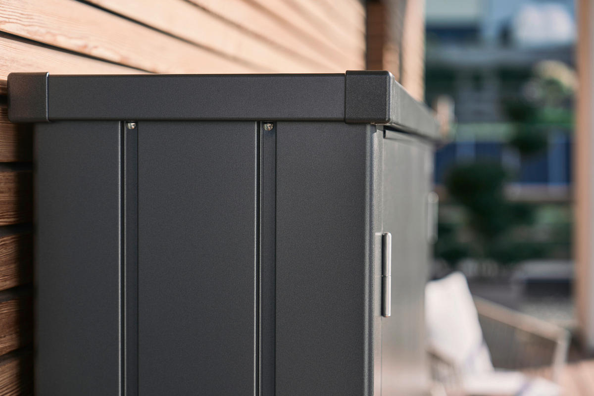 GERÄTESCHRANK 132/140/87 cm  - Dunkelgrau, Design, Metall (132/140/87cm) - Biohort