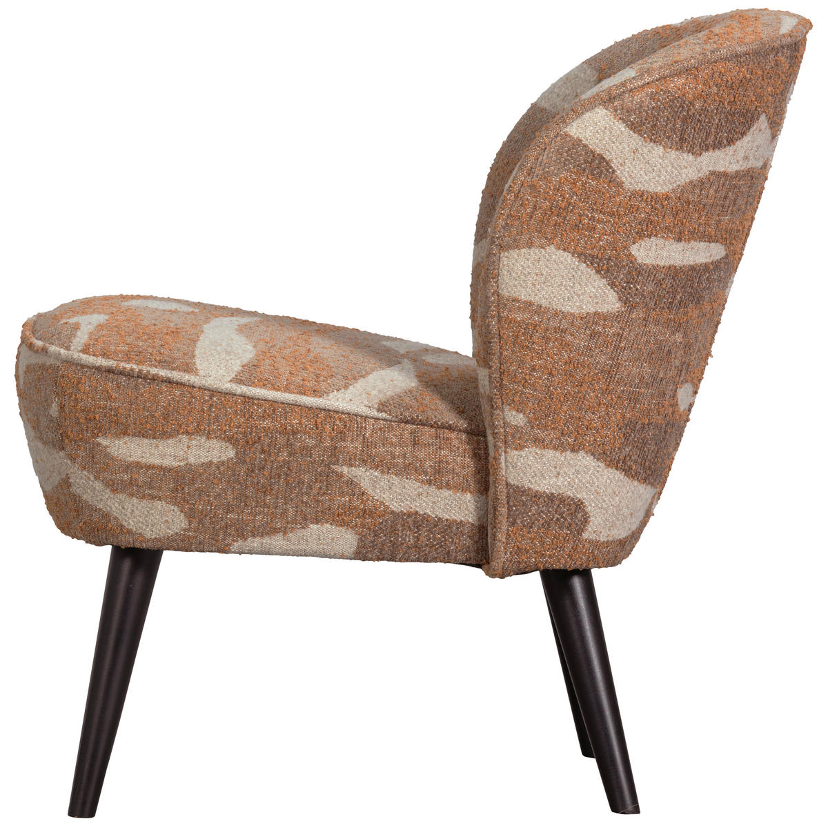 SESSEL in Webstoff Sandfarben  - Sandfarben/Schwarz, Design, Holz/Textil (59/71/70cm) - Livetastic