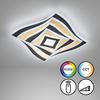 LED-DECKENLEUCHTE 50/50/7,6 cm   - Schwarz, Design, Metall (50/50/7,6cm) - Fischer & Honsel