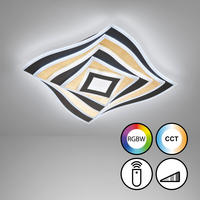 LED-DECKENLEUCHTE 50/50/7,6 cm   - Schwarz, Design, Metall (50/50/7,6cm) - Fischer & Honsel