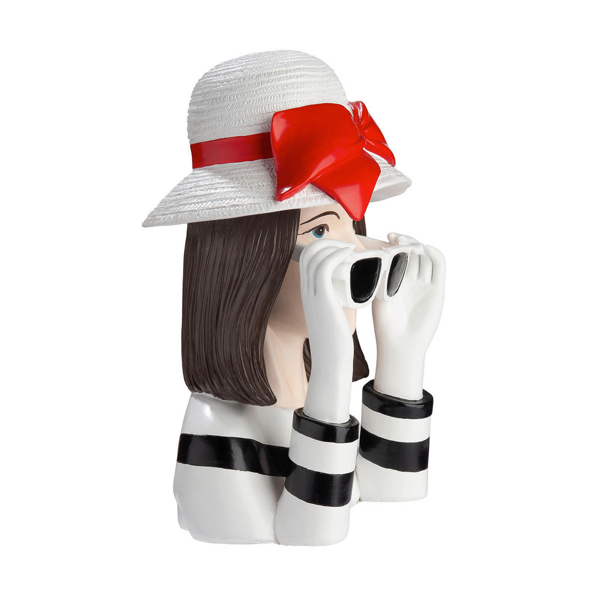 DEKOBÜSTE - Rot/Schwarz, Basics, Kunststoff (18/28/13,5cm)