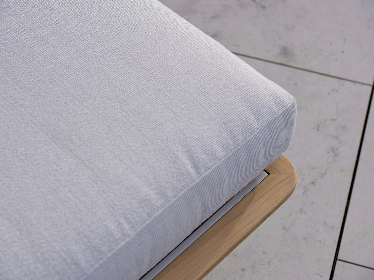 LOUNGESOFA  - Greige/Teakfarben, Basics, Holz/Textil (206/85/95cm) - Stern
