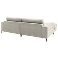 ECKSOFA  in Flachgewebe Naturfarben  177/253 cm  - Schwarz/Naturfarben, Design, Textil/Metall (177/253cm) - Dieter Knoll