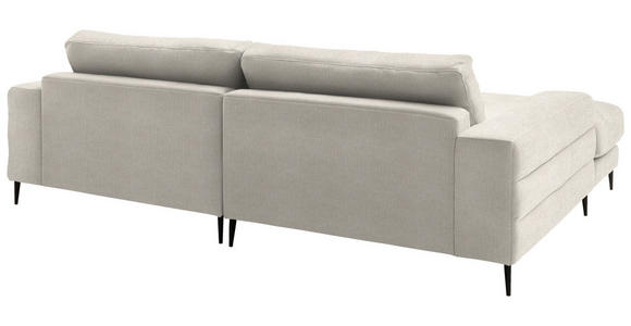 ECKSOFA  in Flachgewebe Naturfarben  177/253 cm  - Schwarz/Naturfarben, Design, Textil/Metall (177/253cm) - Dieter Knoll