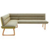 ECKBANK 162/237 cm  in Grün, Eichefarben  - Eichefarben/Grün, Design, Holz/Textil (162/237cm) - Koinor