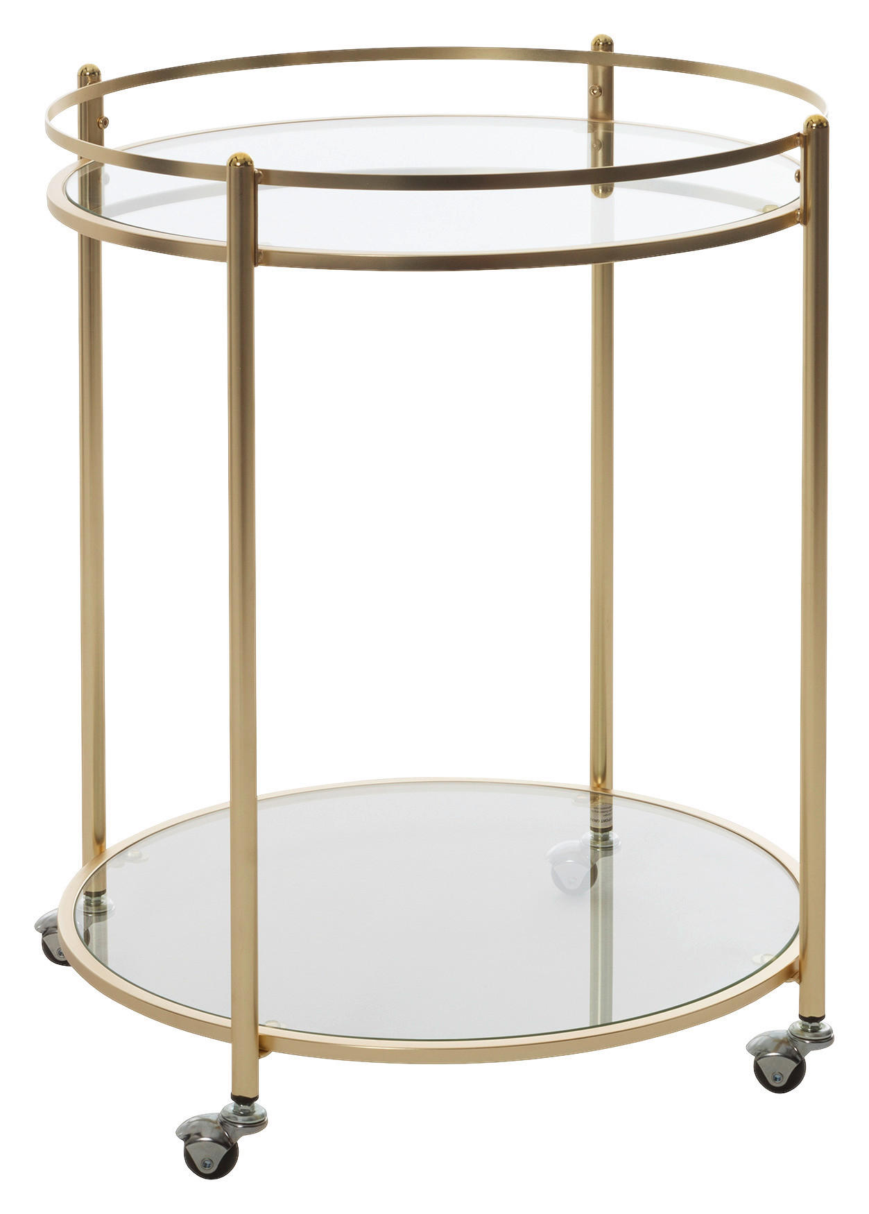 MID.YOU SERVÍROVACÍ VOZÍK, barvy zlata, 75/57/75 cm