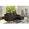 ECKSOFA  in Webstoff Dunkelbraun  201/143 cm  - Dunkelbraun/Schwarz, Design, Kunststoff/Textil (201/143cm) - MID.YOU