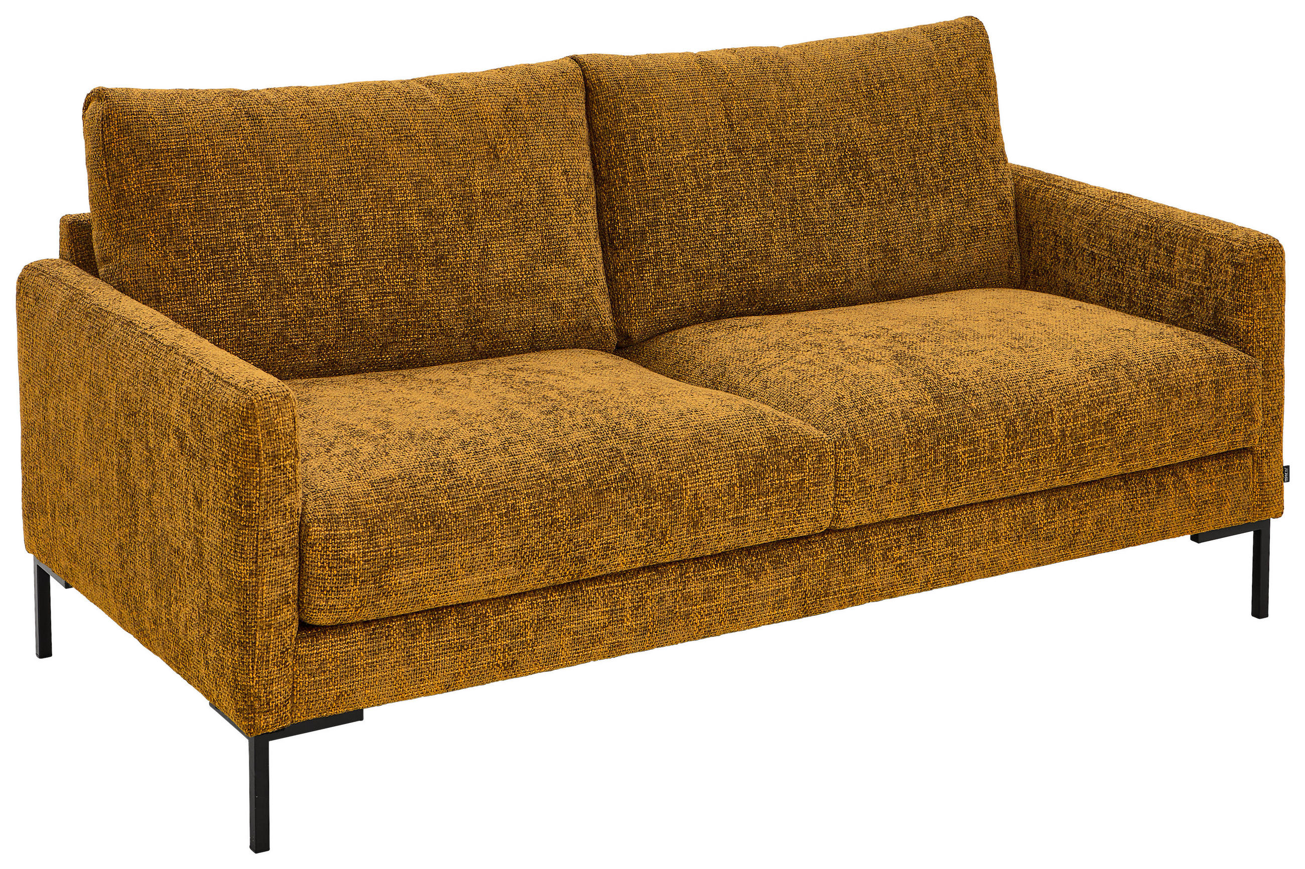 2,5-SITS SOFFA i vävt tyg gul  - svart/gul, Klassisk, metall/textil (176/78/90cm) - MID.YOU