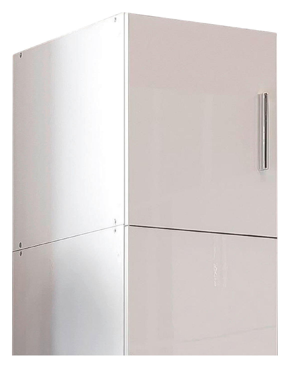 AUFSATZSCHRANK Weiß - Chromfarben/Weiß, KONVENTIONELL, Kunststoff (30/40/54cm) - Xora