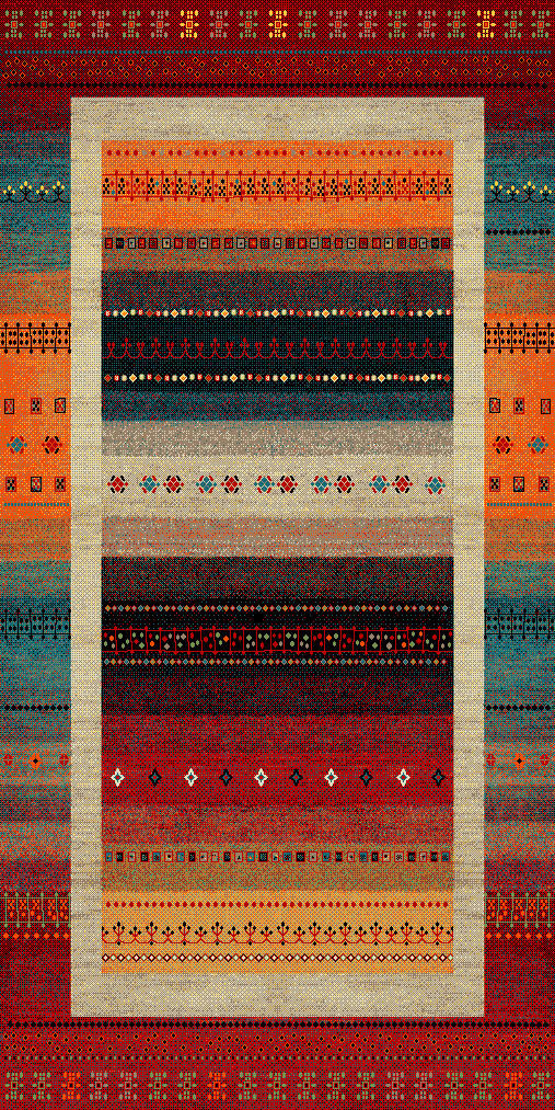 TRAVERSĂ - multicolor/roșu, Lifestyle, textil (80/250cm) - Novel