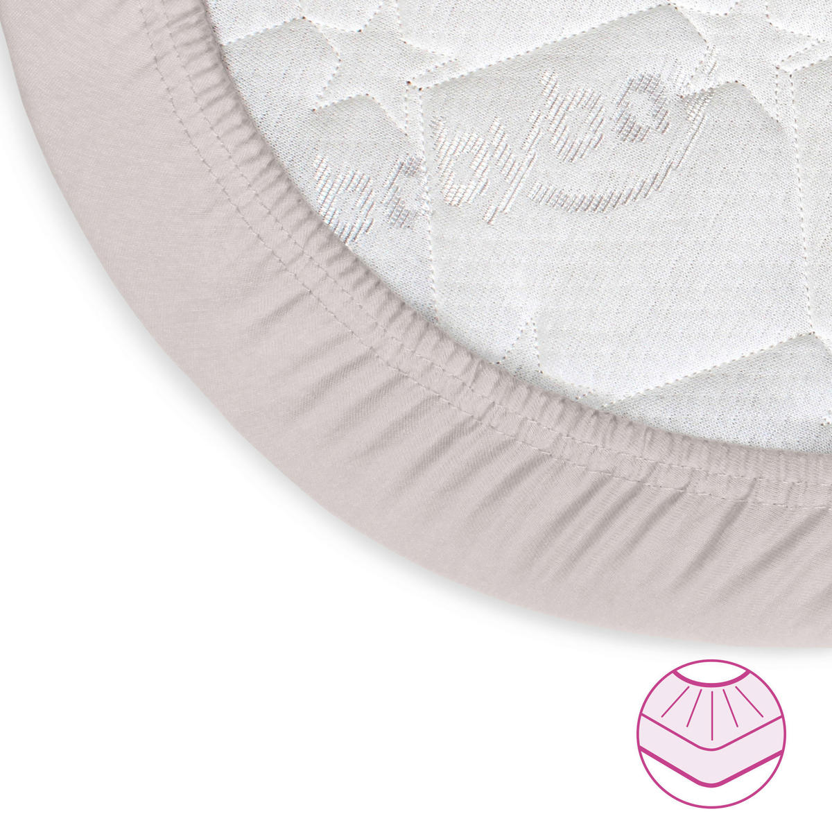 KINDERSPANNLEINTUCH  81/42/5 cm  - Beige, Basics (81/42/5cm) - Babybay