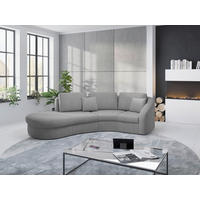 ECKSOFA in Mikrofaser Grau  - Schwarz/Grau, Modern, Kunststoff/Textil (230/266cm) - Sit & More