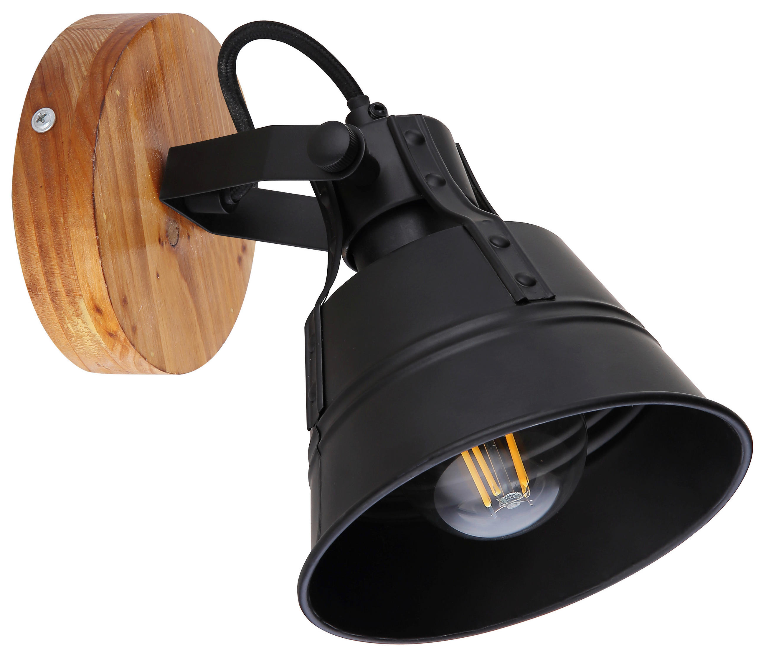 STRAHLER Günther 14/17/18 cm   - Goldfarben/Schwarz, Natur, Holz/Metall (14/17/18cm) - Globo