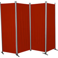 SICHTSCHUTZ - Bordeaux/Grau, Basics, Textil/Metall (220/165/25,2cm) - Boxxx