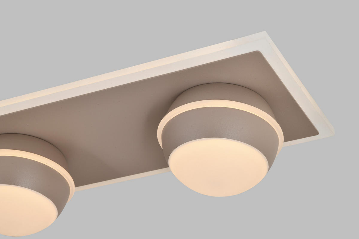 LED-DECKENLEUCHTE Biarritz 99/15/12,5 cm  - Schwarzchrom, Design, Kunststoff/Metall (99/15/12,5cm)