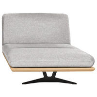 OTTOMANE in Webstoff Grau  - Schwarz/Grau, Design, Holz/Textil (114/92/165-218cm) - Dieter Knoll