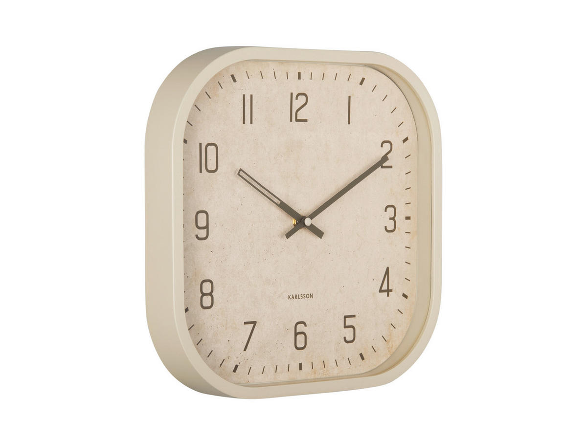 WANDUHR Elemental Weiß 30/30/4 cm  - Weiß, Basics, Kunststoff (30/30/4cm) - Karlsson