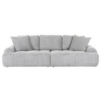 BIGSOFA Flachgewebe Grau  - Schwarz/Grau, KONVENTIONELL, Kunststoff/Textil (276/95/130cm) - Carryhome