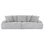 BIGSOFA Flachgewebe Grau  - Schwarz/Grau, KONVENTIONELL, Kunststoff/Textil (276/95/130cm) - Carryhome