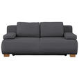 BOXSPRINGSOFA  in Flachgewebe Grau Skandinavisch  - Naturfarben/Grau, MODERN, Holz/Textil (205/93/108cm) - Venda