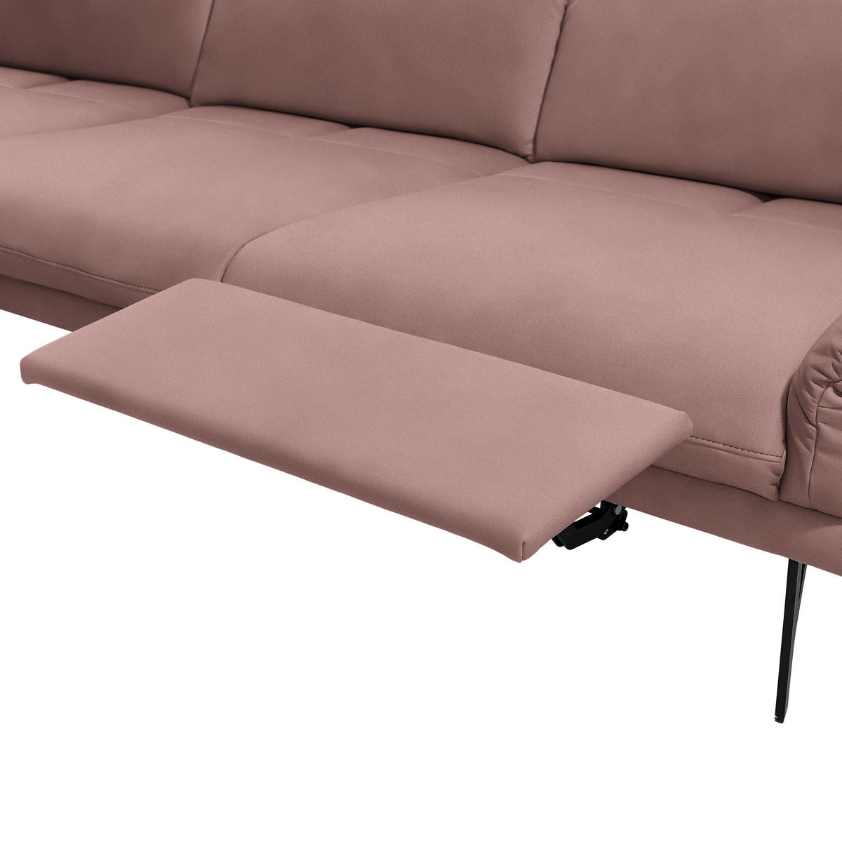 ECKSOFA in Echtleder Beere  - Beere/Anthrazit, Design, Leder/Metall (173/308cm) - Joop!