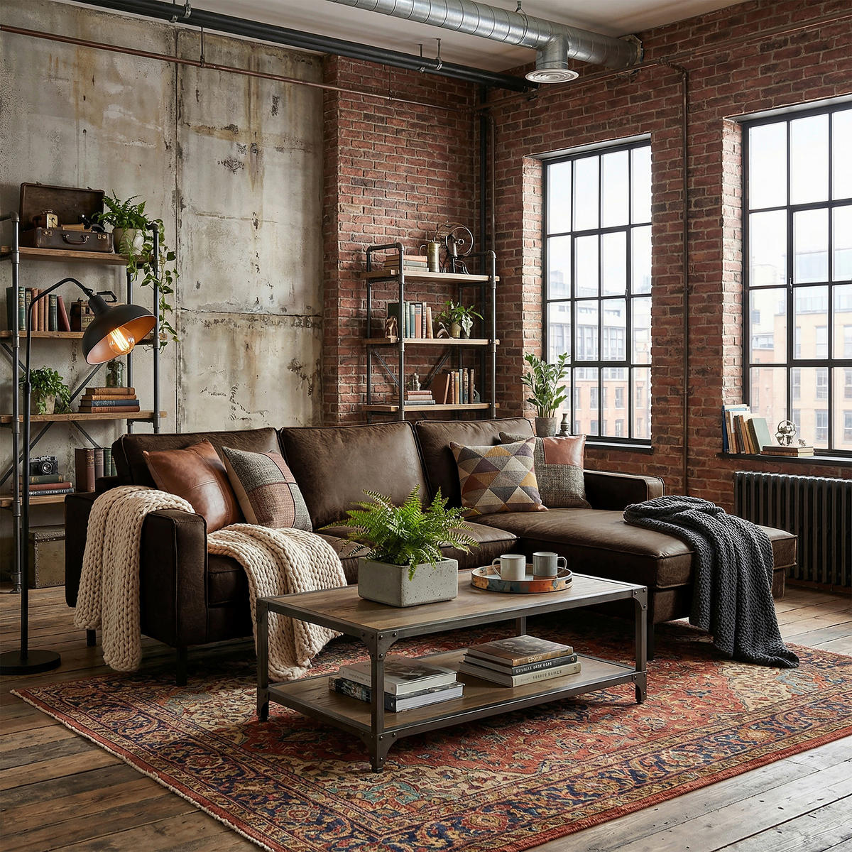 ECKSOFA Dunkelbraun Echtleder Lederlook Rücken echt  - Dunkelbraun/Schwarz, Design, Leder/Textil (166/238cm) - Livetastic