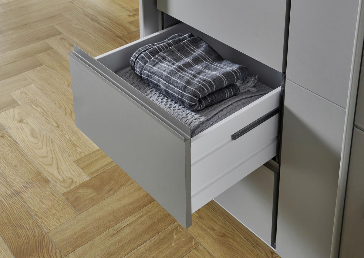 SCHWEBETÜRENSCHRANK 180/208/64 cm 2-türig Grau, Sahara  - Grau/Sahara, KONVENTIONELL, Glas/Holzwerkstoff (180/208/64cm) - Boxxx