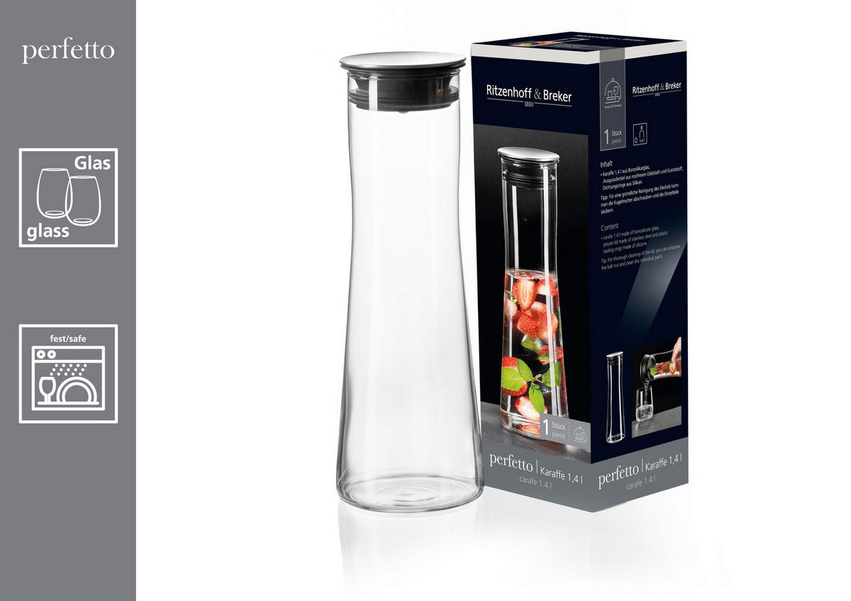 KARAFFE 1,4 L    - Klar, KONVENTIONELL, Glas (1,4l) - Ritzenhoff Breker