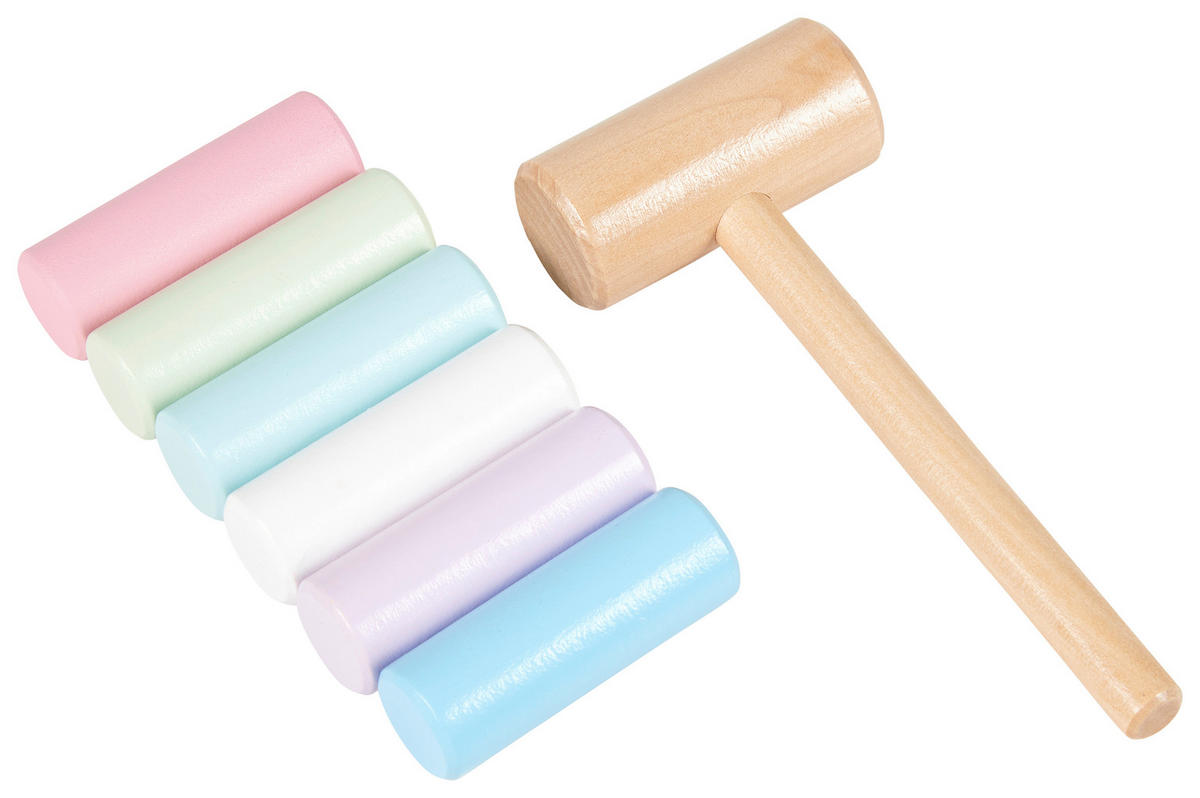 Klopfbank - Multicolor, Trend, Holzwerkstoff (21,6/13,6/9,8cm) - My Baby Lou