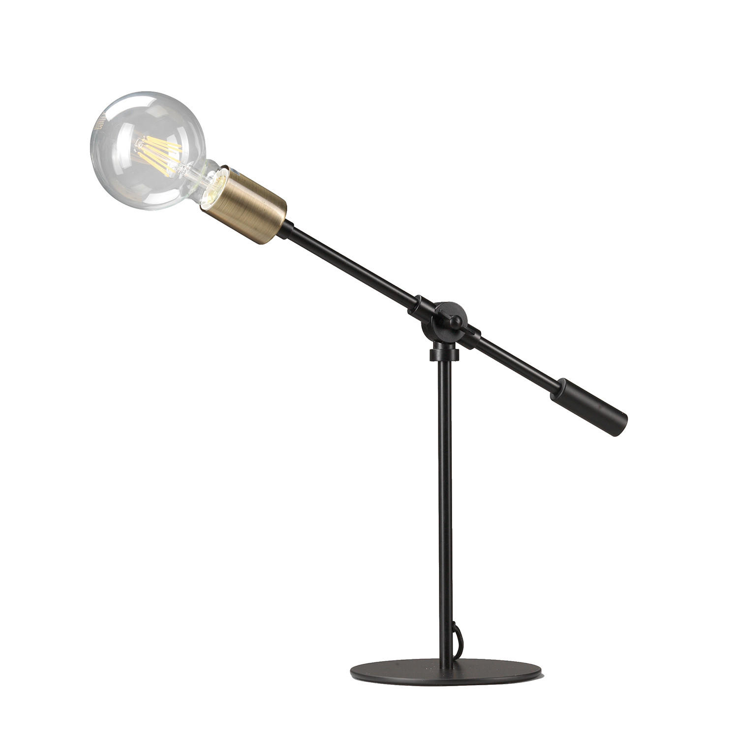 BORDSLAMPA 55/15/45 cm   - svart/guldfärgad, Design, metall (55/15/45cm)
