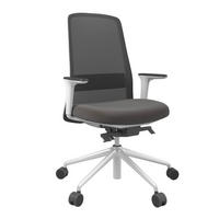 DREHSTUHL Anthrazit, Schwarz, Weiß  - Anthrazit/Schwarz, MODERN, Kunststoff/Textil (70/103-115/70cm)