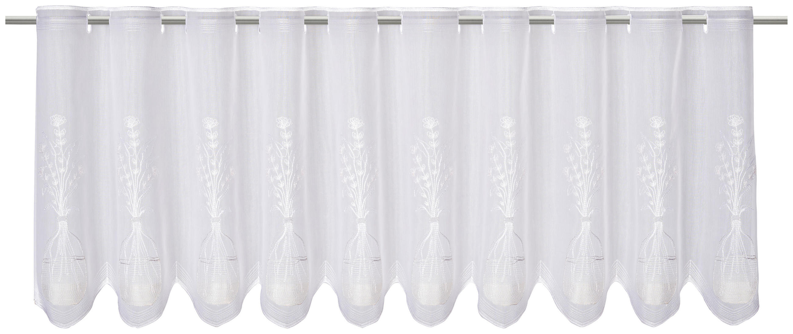 KURZGARDINE   160/45 cm   - Naturfarben/Weiß, KONVENTIONELL, Textil (160/45cm) - Esposa