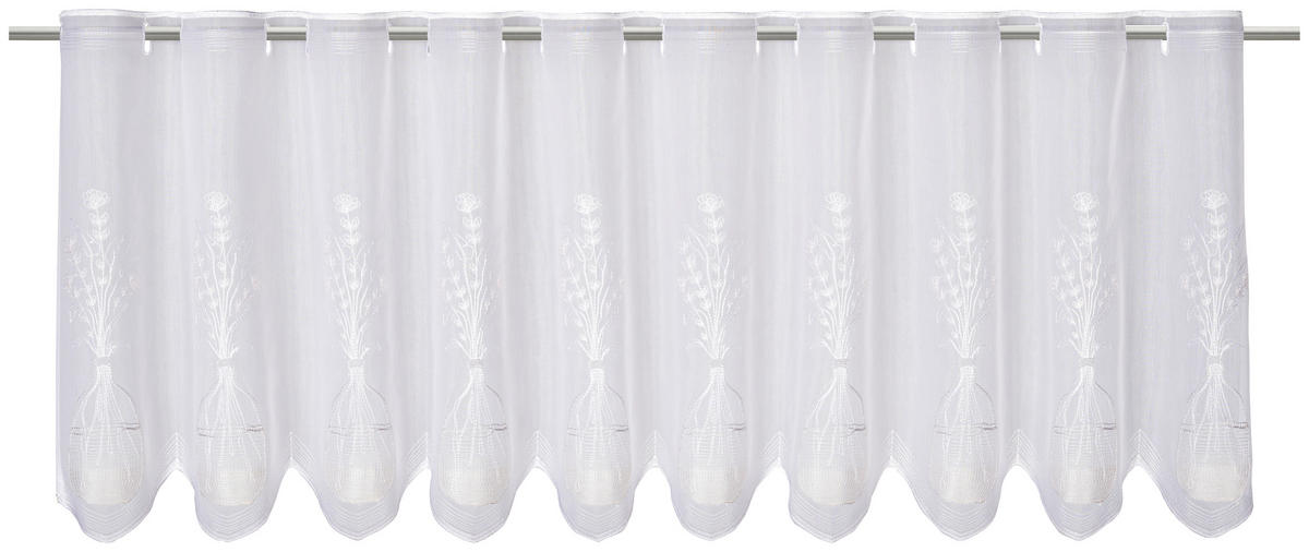 KURZGARDINE   160/45 cm   - Naturfarben/Weiß, KONVENTIONELL, Textil (160/45cm) - Esposa