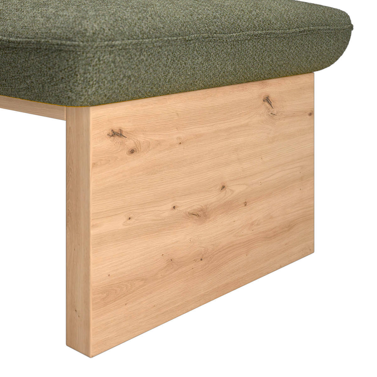 ECKBANK 170/212 cm Webstoff Grün Eiche Sperrholz   - Eichefarben/Grün, KONVENTIONELL, Holz/Textil (170/212cm) - Livetastic
