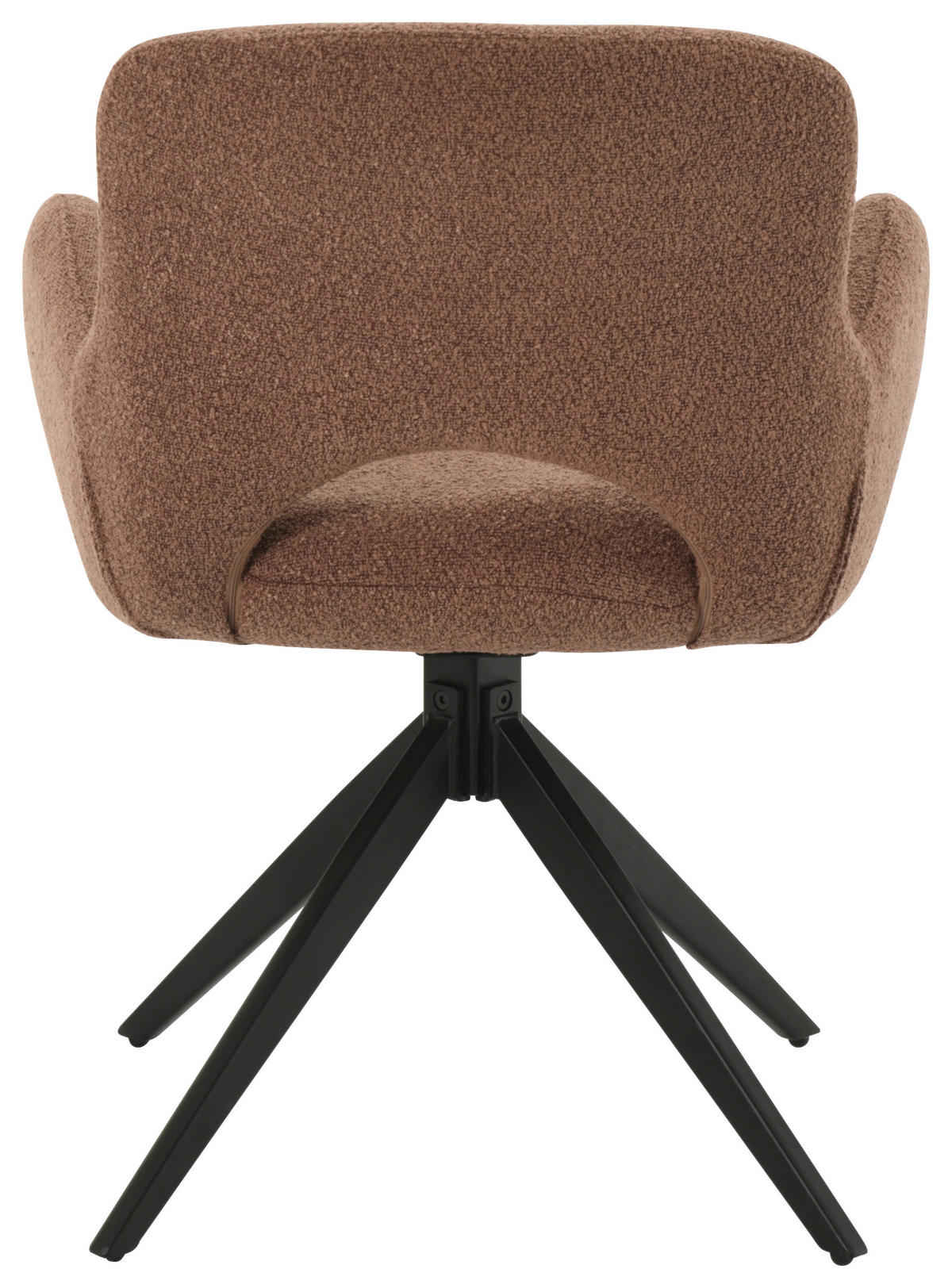 ARMLEHNSTUHL  in Eisen Bouclé  - Rostfarben/Schwarz, LIFESTYLE, Holz/Textil (63/83/61cm) - MID.YOU