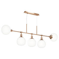 PENDELLAMPA 120/37,3/15 cm  - mässingsfärgad, Trend, metall/glas (120/37,3/15cm) - MAYTONI