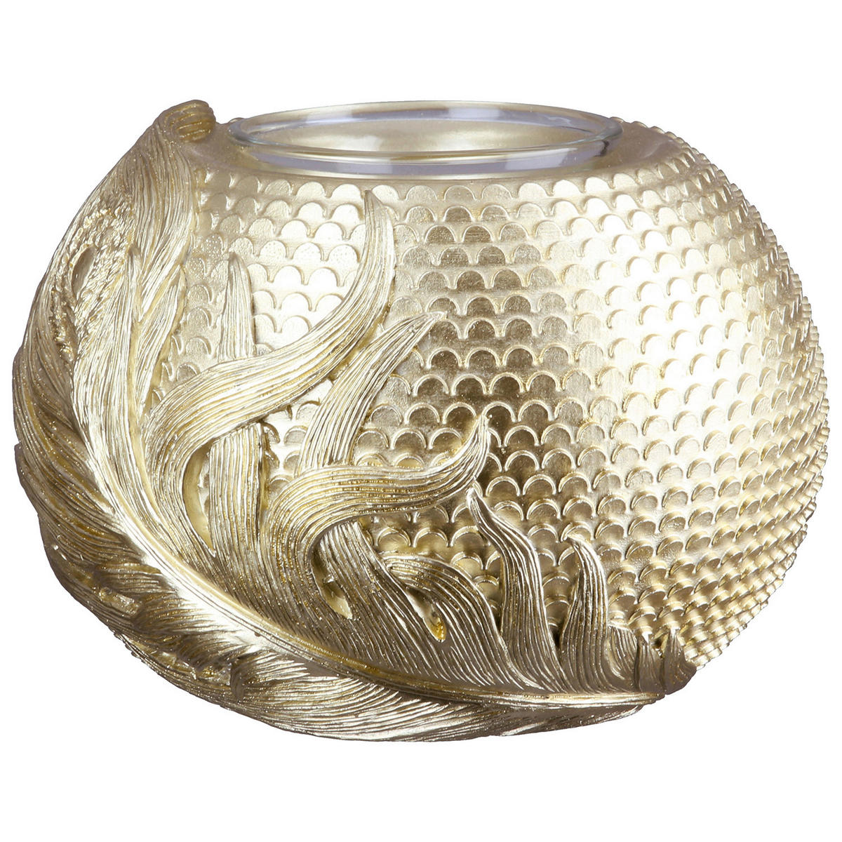 TEELICHTHALTER - Goldfarben, Basics, Kunststoff (13,5/10cm)