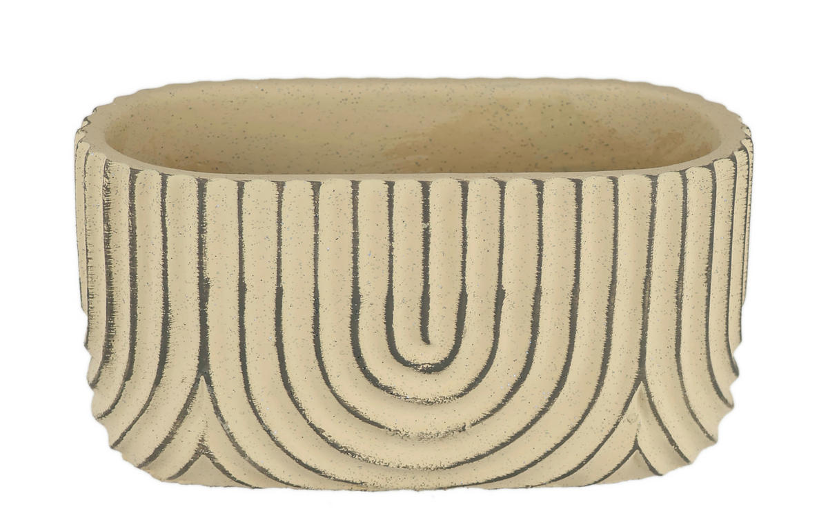 ÜBERTOPF   - Beige, Basics, Stein (15/8/7cm)