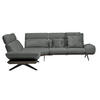 ECKSOFA in Flachgewebe Dunkelgrau  - Dunkelgrau/Schwarz, Design, Textil/Metall (239/270cm) - Koinor