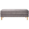 HOCKER in Textil Grau  - Naturfarben/Grau, Modern, Holz/Textil (135/48/57cm) - Max Winzer