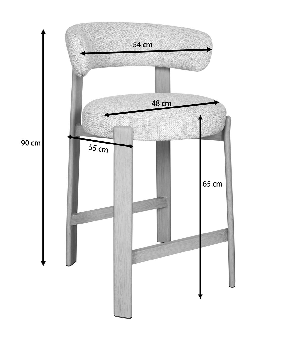 BARSKA STOLICA  smeđa, boje oraha  metal, tekstil      - boje oraha/smeđa, Moderno, metal/tekstil (52/90,5/53,5cm) - Livetastic