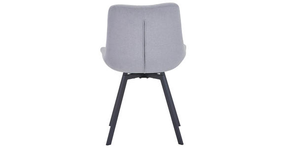 STUHL  in Eisen Mikrofaser Metall, Textil  - Schwarz/Grau, Design, Textil/Metall (54/86/62.5cm) - Carryhome