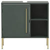 WASCHBECKENUNTERSCHRANK 65,3/63,3/33,1 cm  - Waldgrün/Goldfarben, MODERN, Holzwerkstoff/Metall (65,3/63,3/33,1cm) - Stylife