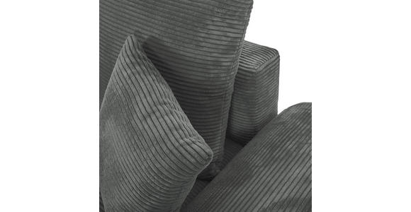 ECKSOFA in Cord Dunkelgrau - Eichefarben/Dunkelgrau, KONVENTIONELL, Holz/Textil (276/177cm) - Carryhome