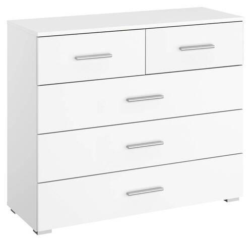 KOMMODE Rauch SCALA  in 93/81/42 cm  - Alufarben/Weiß, KONVENTIONELL, Holzwerkstoff/Kunststoff (93/81/42cm) - Rauch Möbel