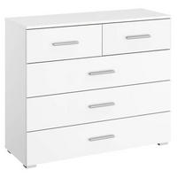 KOMMODE 93/81/42 cm  in Weiss  - Weiss/Alufarben, Konventionell, Holzwerkstoff/Kunststoff (93/81/42cm) - Rauch Möbel