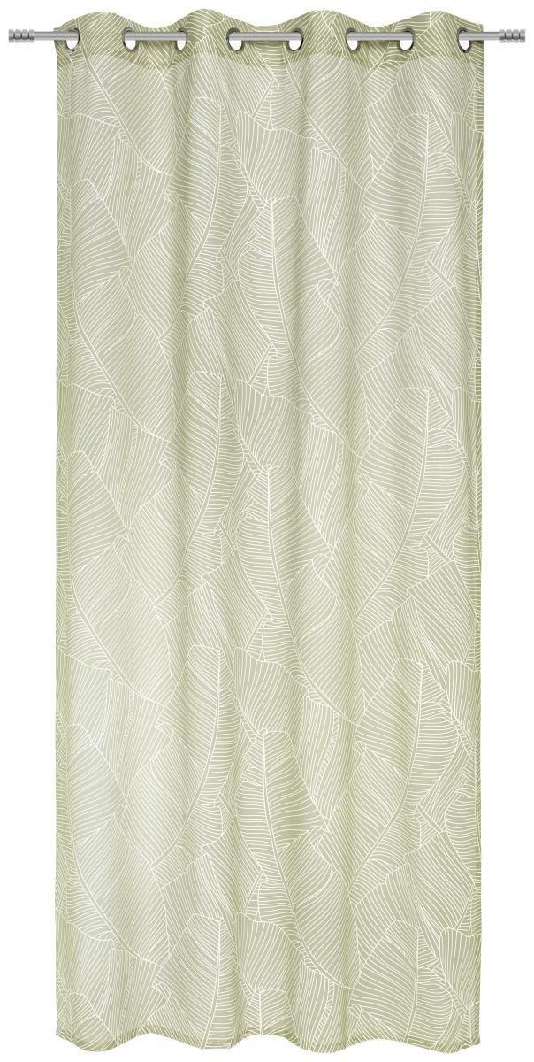 ZAVESA Z OBROČKI AURORA  pol prosojno  135/245 cm   - zelena, Design, tekstil (135/245cm) - Esposa