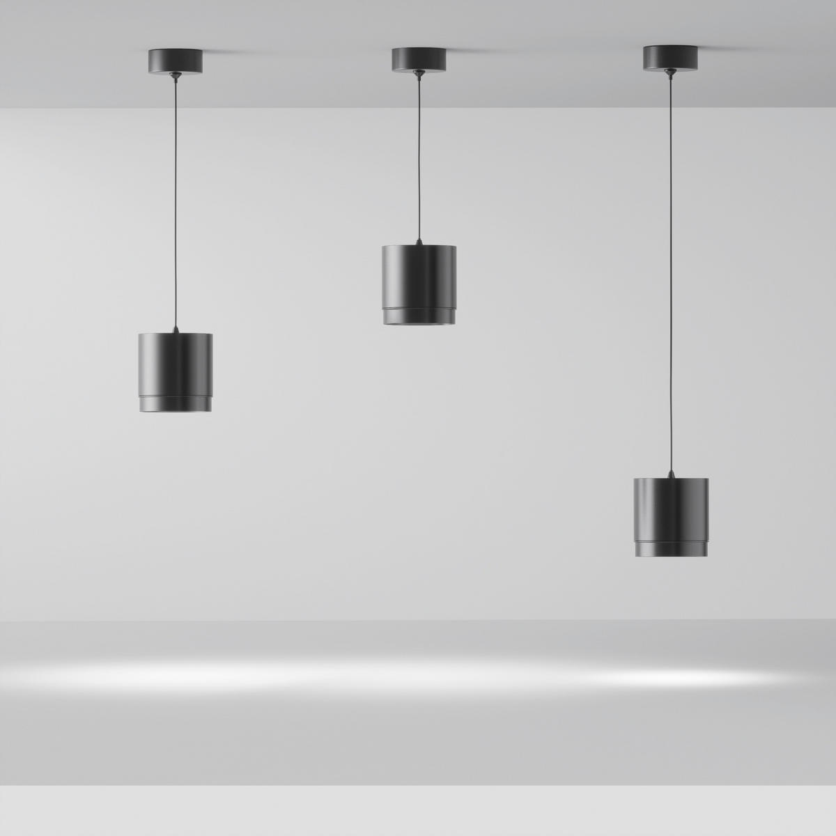 PENDELLEUCHTE Polar 8.2/108.5 cm  - Schwarz, Design, Metall (8.2/108.5cm) - MAYTONI