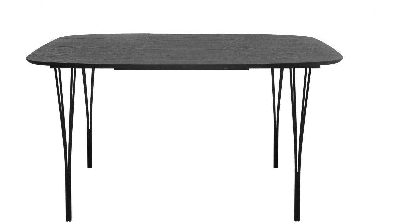 MATBORD svart  utdragbar, finns i olika trädekorer  - svart, Design, metall/trä (100-180/100/76cm) - Best Price